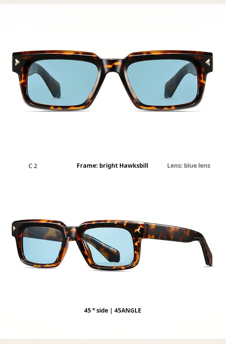 YIMARUILI Retro Square Men's Polarized Sunglasses Fashion Trend UV Protection High Quality TR90 Acetate Women's Driving Glasses