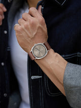 TOMI Men's Watch Minimalist Fashion Sports Watch Calendar Leather Casual Quartz Watch