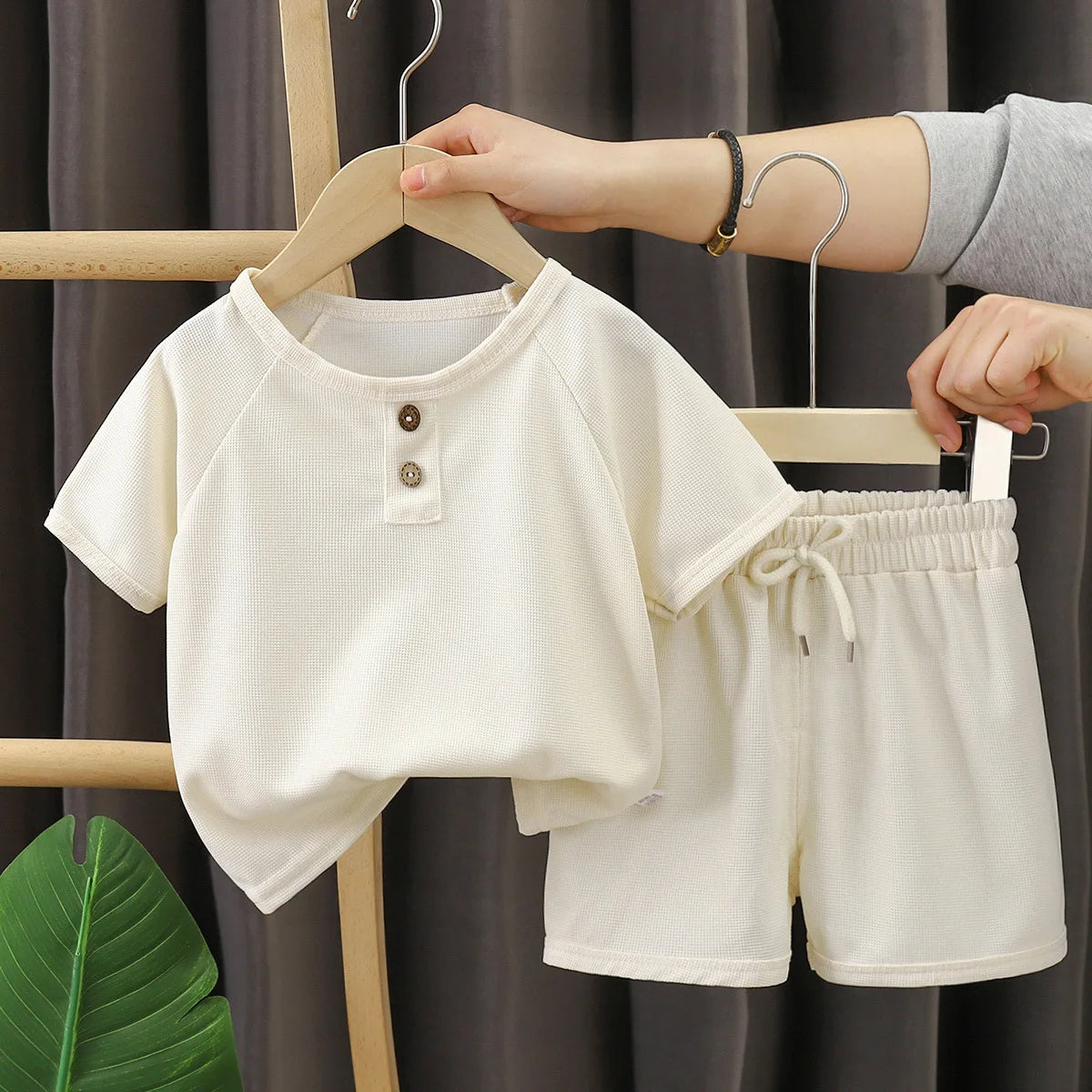 Baby Boys’ Waffle Knit 2-Piece Set