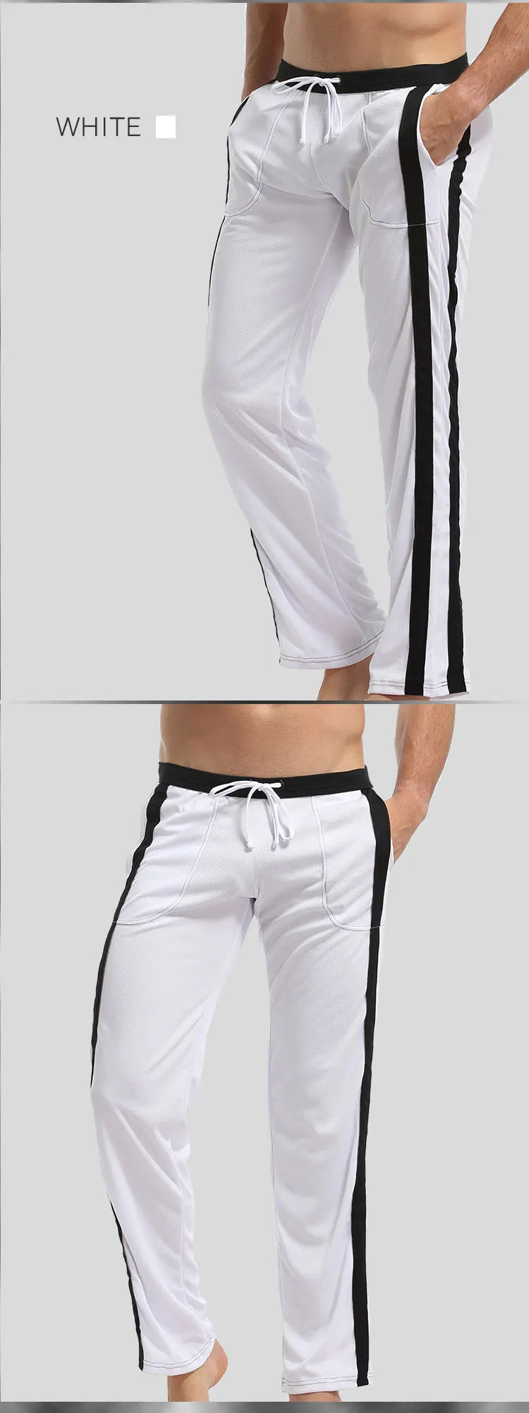 Men's Nylon Jogger Pants with Elastic Waist
