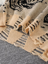 Men's Abstract Star Knit Crew Neck Sweater