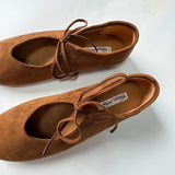 Round Toe Mary Jane Flats with Butterfly Knot