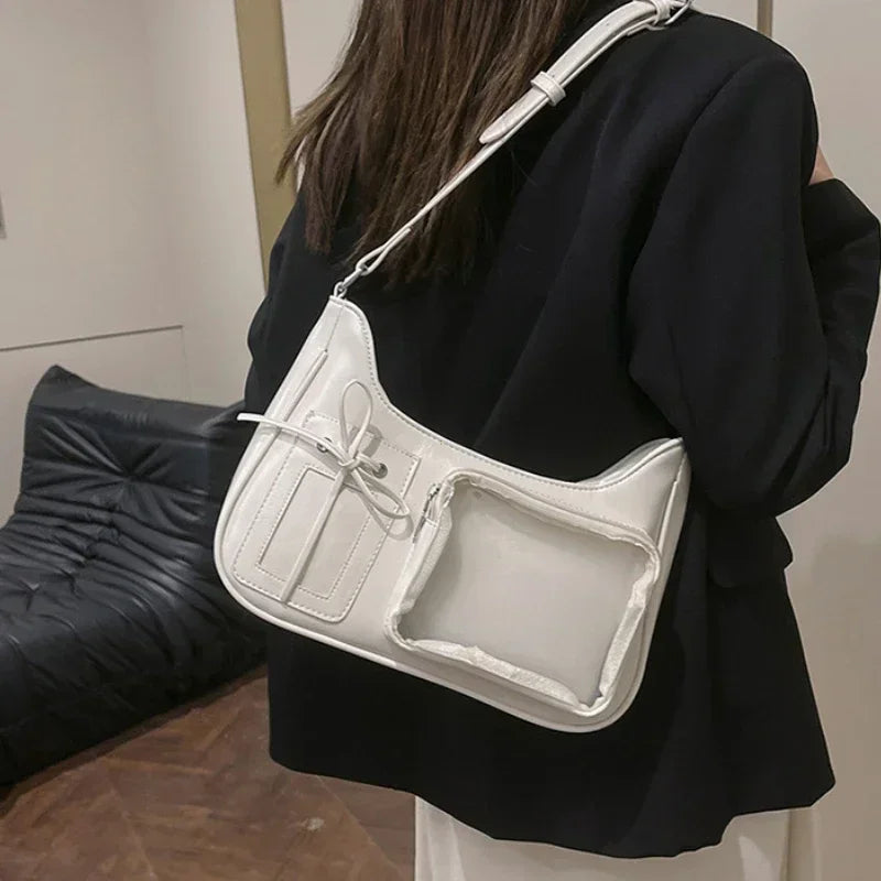 Y2K Transparent Ita Shoulder Bag – Harajuku Crossbody Purse