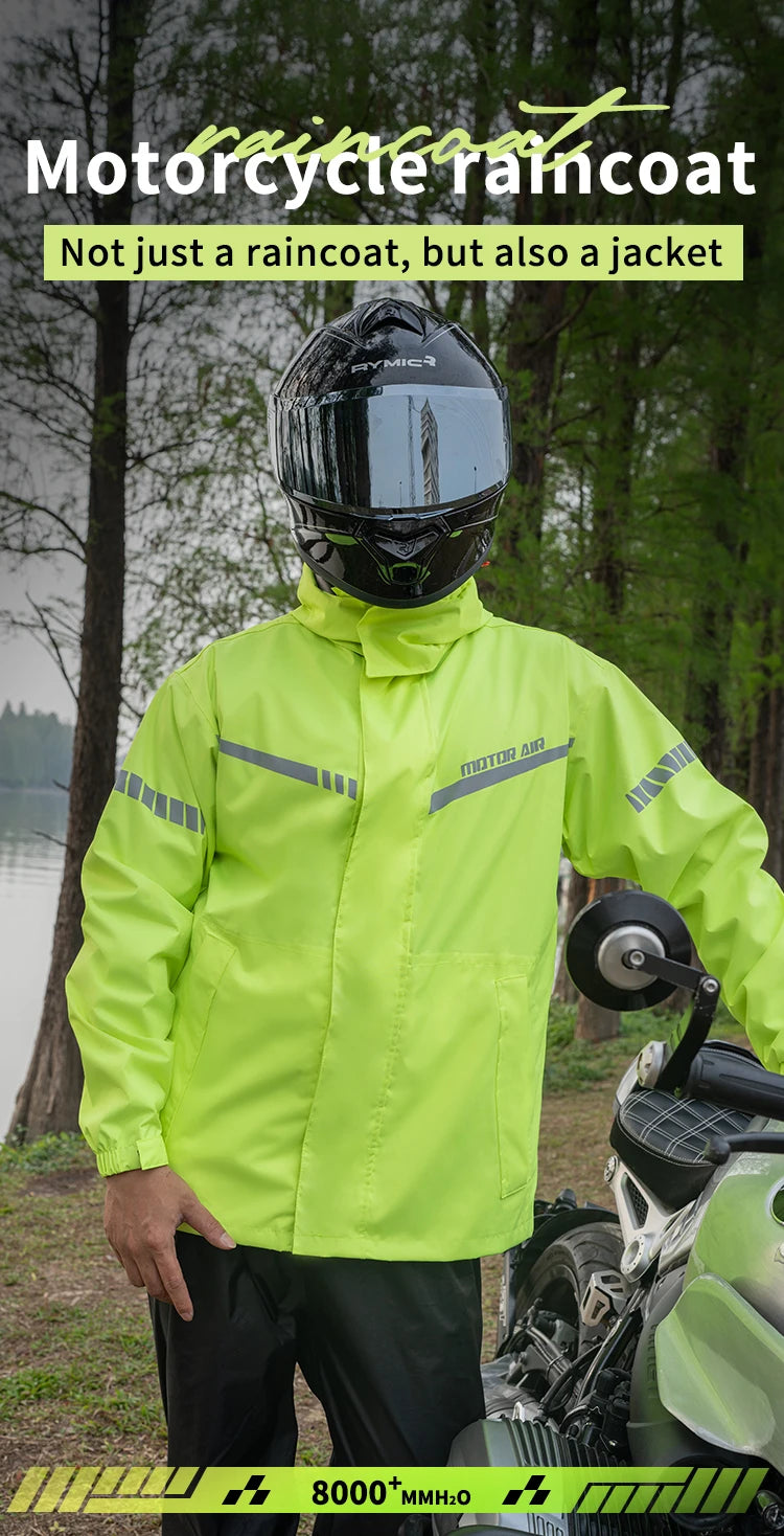 Motor Air Motorcycle Raincoat – 2-Piece Riding Suit
