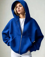 Women’s Relaxed Fleece Zip-Up Hoodie with Pockets