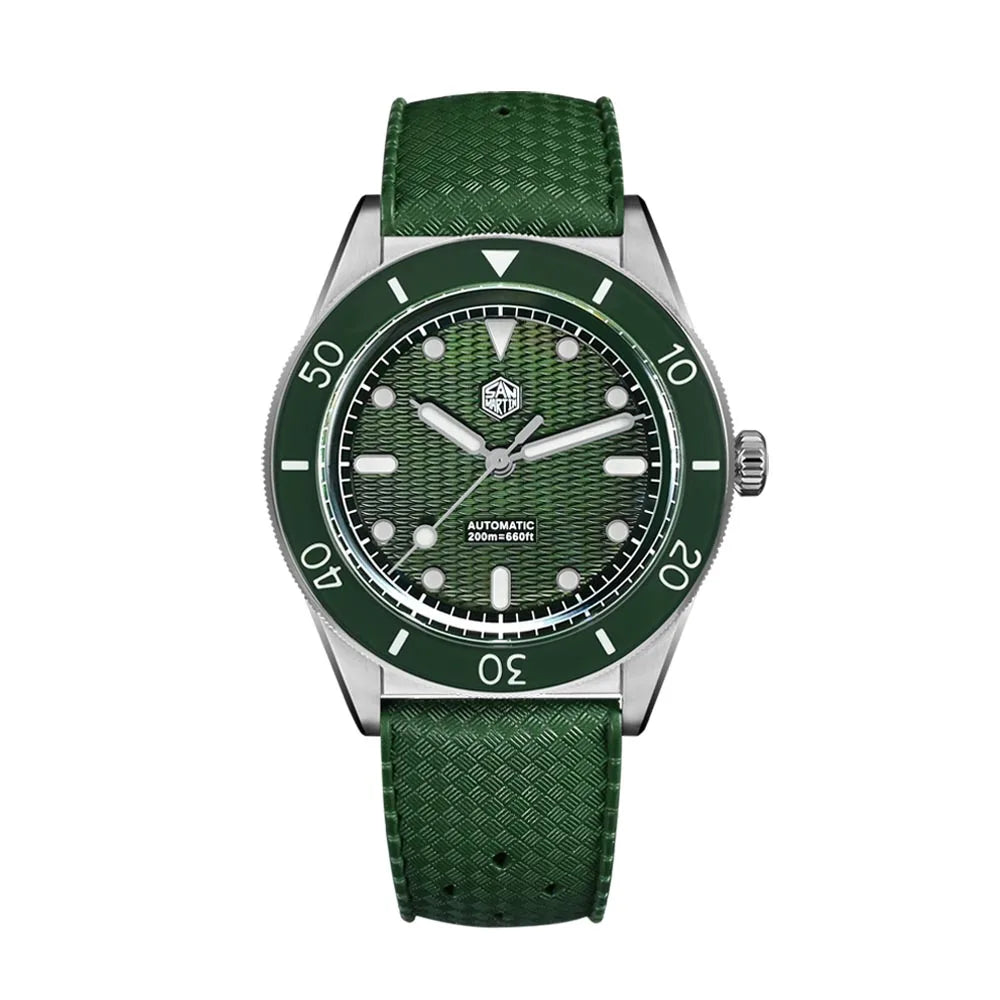 San Martin 39mm SN0151 Guilloche MOP Automatic Dive Watch