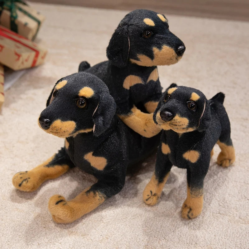 Lifelike Dog Plush Toy 70cm Giant Realistic Animals Stuffed Rottweiler Dog Plush Toys Home Decoration Gift For Children