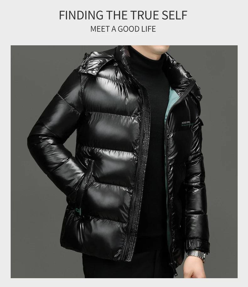 Men's Quilted Hooded Parka – Warm Winter Jacket