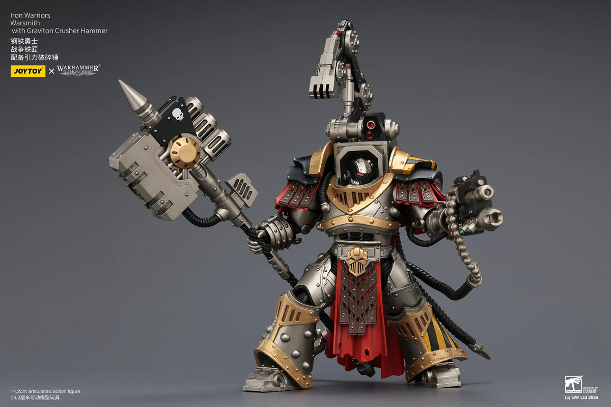 [IN STOCK]JOYTOY Warhammer 40K 1/18 Action Figure Iron Warriors Warsmithwith  Graviton Crusher Hammer figures Toys
