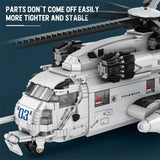CH-53E Transport Helicopter Building Blocks Army Plane Military Fighter Model Assembly Bricks Desktop Ornaments Toy Holiday Gift