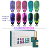 AS 15ml Glitter Cat Magnetic Nail Gel Polish Set 5 Colors Holographic Semi Permanent UV Gel Soak Off Sparkling Nail Art Varnish