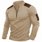 Men’s Stand-Collar Cotton-Blend Pullover