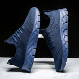 Men's Breathable Knit Lace-Up Sneakers
