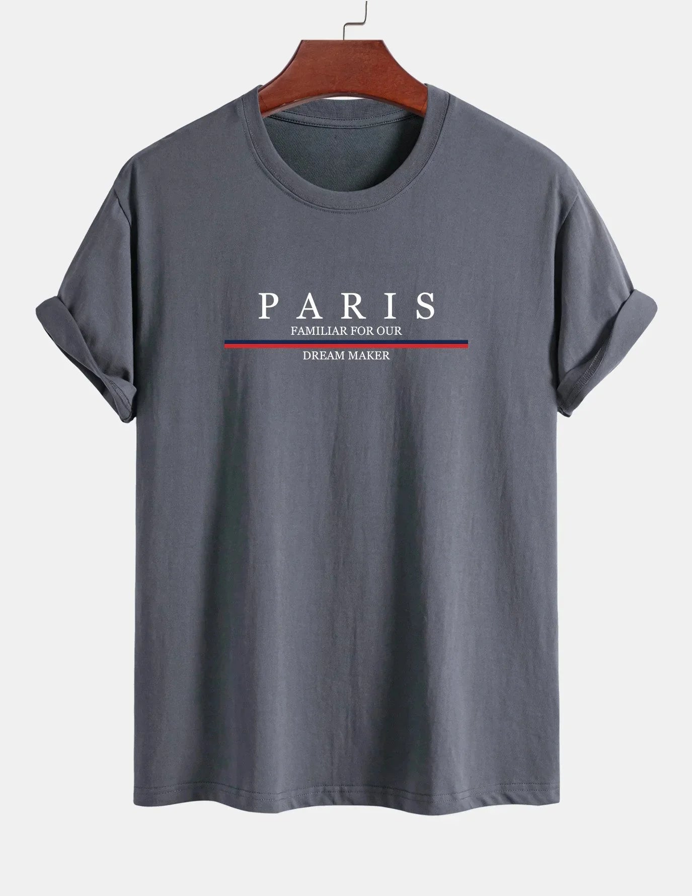 Paris Print Relaxed Fit Pullover – Premium Cotton Casual O-Neck Hoodie
