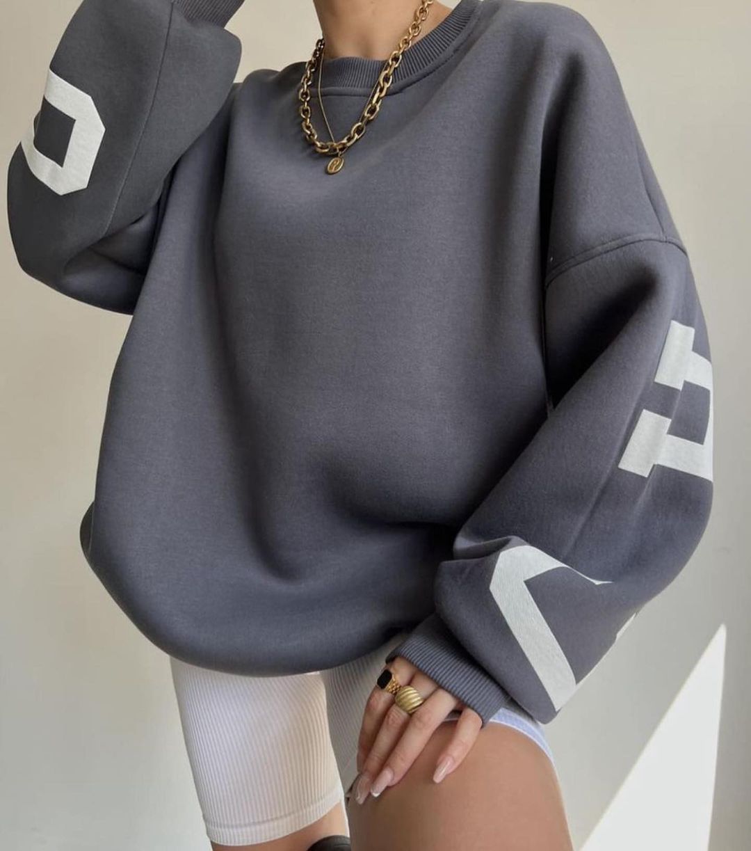 Women's Y2K Letter Print Relaxed Sweatshirt