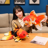 Goldfish  Lucky Koi Animals Plush Toys  Goldfish Cartoon Sift Dolls Kids Birthday Gifts Decor Throw Pillow Home Decor