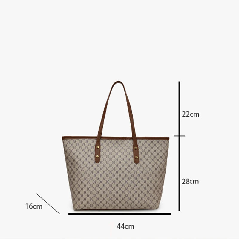 Large Capacity PU Leather Tote