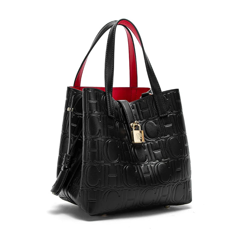 CH Woven Tote Bag – Vintage Style, Large Capacity