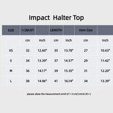 Impact Seamless Halter Longline Gym Top with Built-in Bra