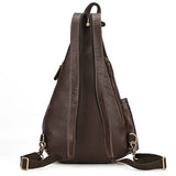 Single Shoulder Bagpack Genuine Leather Chest Bag Outdoor Riding Bag Chest Packs For Biker Men Male Sling Bags Cow Leather