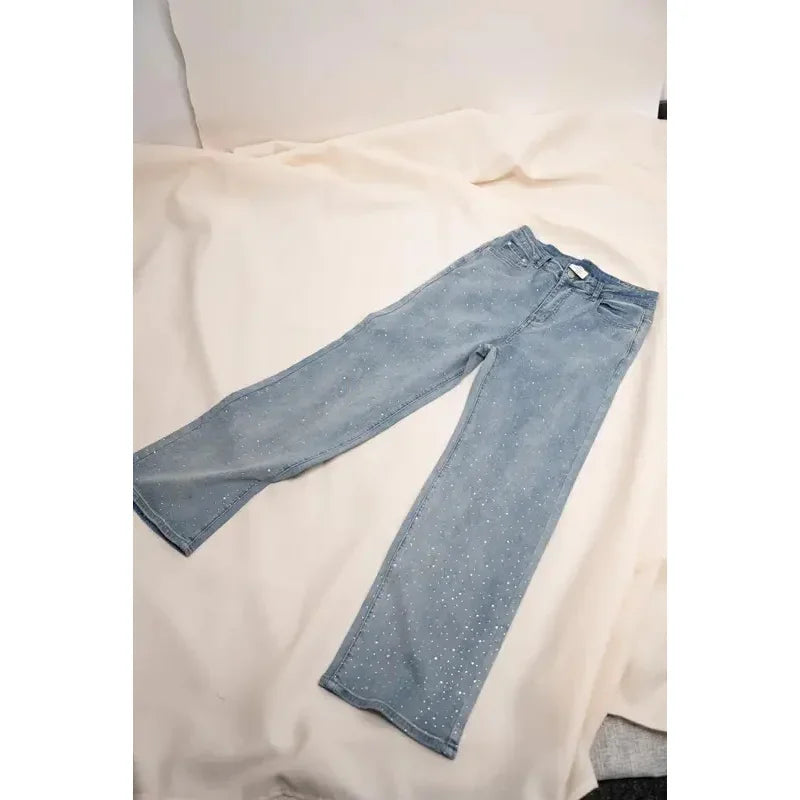 Women's Diamond Straight-Leg High-Waist Jeans
