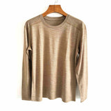 Men's 100% Merino Wool Thermal Long Sleeve T-Shirt Base Layer Breathable Wicking Anti-Odor Underwear for Outdoor Activities