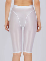 Women's Sheer Stretch Knee-Length Shorts