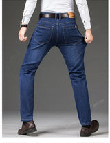 Cotton Men's Jeans Denim Pants Brand Classic Clothes Overalls Straight Trousers for Men Black Oversize Large Size 35 40 42 44 46