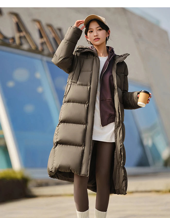Women’s Longline Hooded Down Jacket