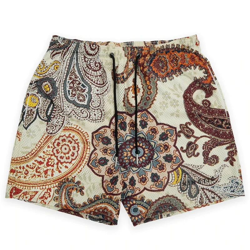 Rose Embroidered Hip Hop Shorts