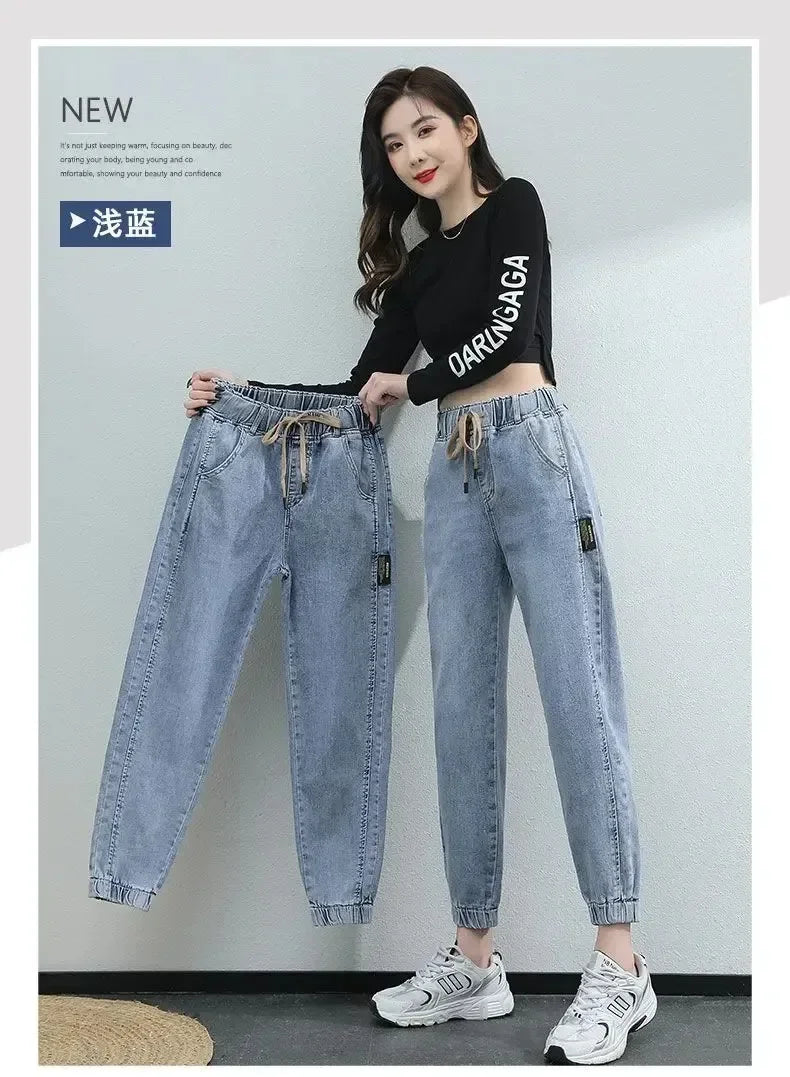 Women's High-Waist Cargo Jeans – Relaxed Straight Leg