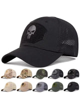 Unisex Skull Embroidery Breathable Baseball Cap