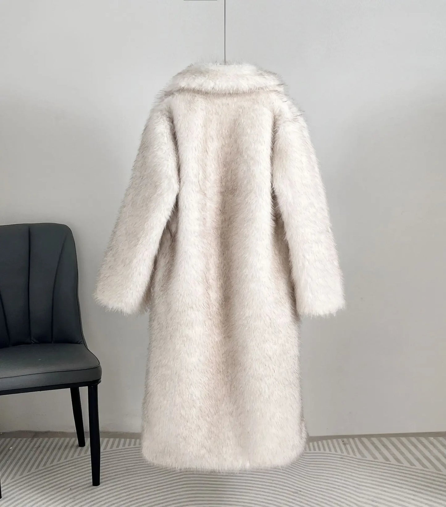 Luxury Gradient Faux Fur Overcoat