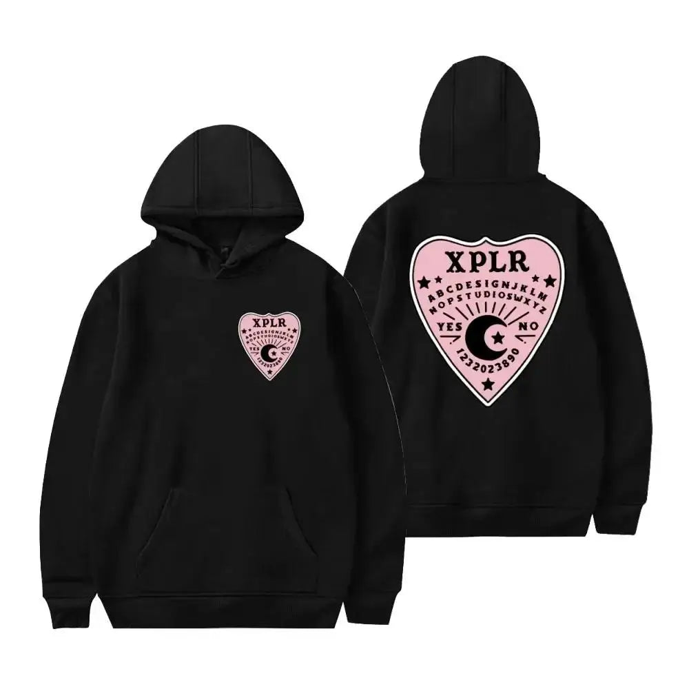 Sam and Colby XPLR Men's and Women's Hooded Sweatshirt Long sleeved Casual Hoodie Warm Street Clothing Top Winter