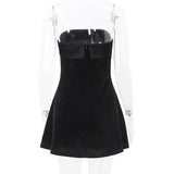 Chic Slash-Neck Backless Mini Dress | Elegant Evening & Party Wear