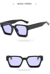 Unisex Square Vintage Sunglasses, UV400 Protection Retro Punk Style Fashion Shades, Designer Eyewear for Men & Women Driving, Outdoor & Daily Wear