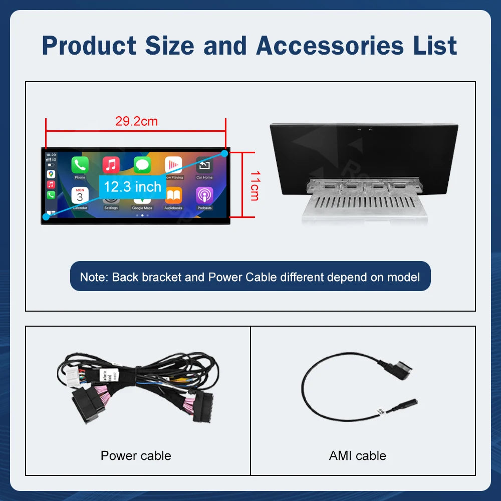 Road Top 12.3" Touchscreen Display for Audi A3 2014–2019 LHD