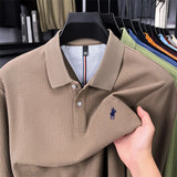 Premium Cotton Embroidered Long Sleeve Polo Shirt