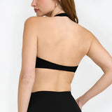 SoftMotion Halter Neck Bralette – High-Support Gym & Yoga Top