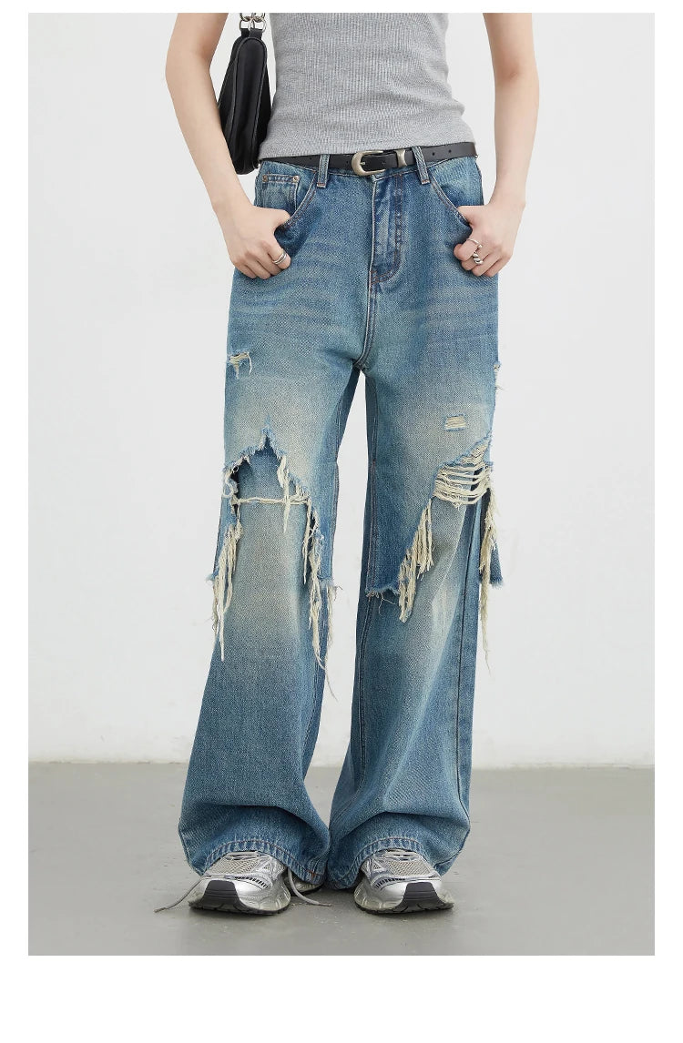 CHIC VEN Women Jeans Fashion Casual Loose High Waisted Wide Leg Denim Pants Streetwear Female Trousers Spring Autumn New 2026