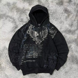 Y2K Harajuku Joker Graphic Zip-Up Hoodie