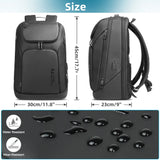 Heroic Knight Business Backpack for Men Waterproof Travel 17.3" Laptop Backpack  High Capacity Multifunctional Pack USB Charging