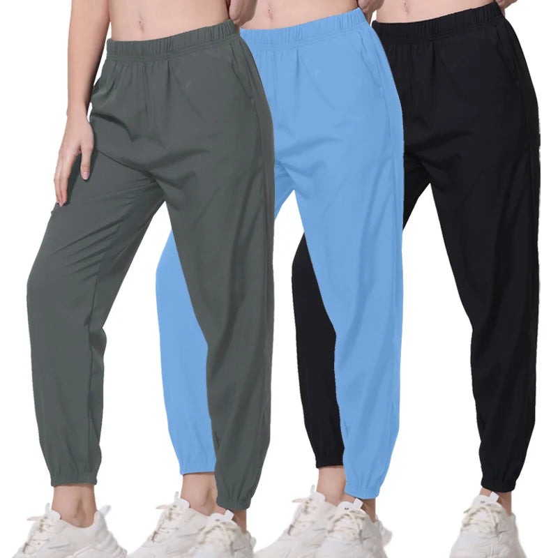 Women's Ankle-Length Harem Pants with Pockets