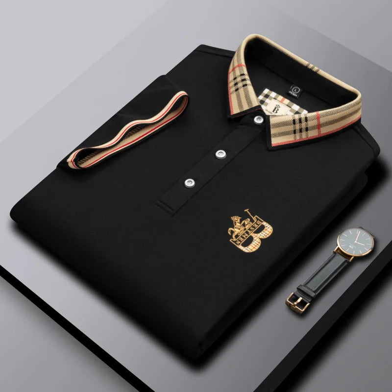 Men's Embroidered Polo Shirt – Breathable Summer Style