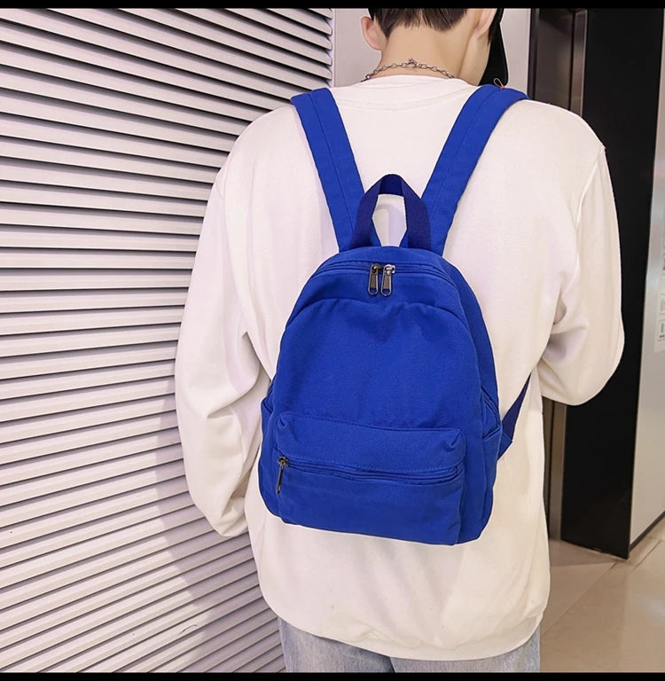 Mini Canvas Backpack – Vintage Unisex Rucksack