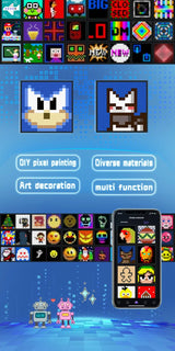 LED Pixel Matrix Bluetooth Smart Display 64x64 RGB Digital Lamp Panel DIY Art Display Gaming Anime Room Decor Frame APP Control