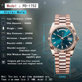 PAGANI DESIGN DD36 Rose Gold Mens Watches Mechanical Wristwatch Automatic Watch Man Fashion Waterproof AR Sapphire Mirror Clock