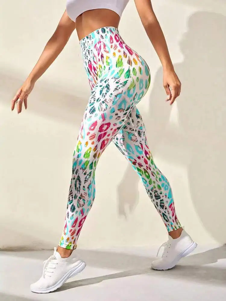 Women's 3D Tie-Dye Seamless Push-Up Leggings