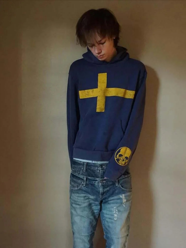 Women's Oversized Y2K Graphic Pullover Hoodie