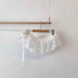 Lace-Up Ruffle Mini Skirt for Playful Layering